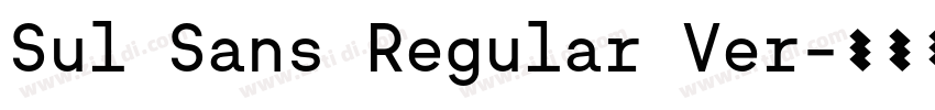 Sul Sans Regular Ver字体转换